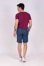 Carica l'immagine nel visualizzatore di Gallery, alzavola moda sostenibile short pantaloncino blu uomo enrico retro