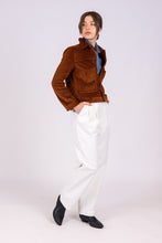 Upload the image to the Gallery viewer, Dama - Velvet White women's trousers