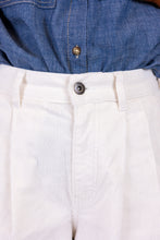 Upload the image to the Gallery viewer, Dama - Velvet White women's trousers