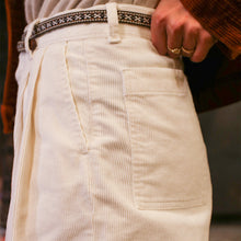 Upload the image to the Gallery viewer, Dama - Velvet White women's trousers