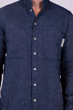 Carica l&#39;immagine nel visualizzatore di Gallery, camicia coreana uomo leo alzavola moda sostenibile fronte
