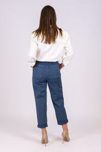 Carica l&#39;immagine nel visualizzatore di Gallery, alzavola moda sostenibile pantalone donna dama retro
